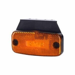 Feu d'encombrement LED orange avec catadioptre + support