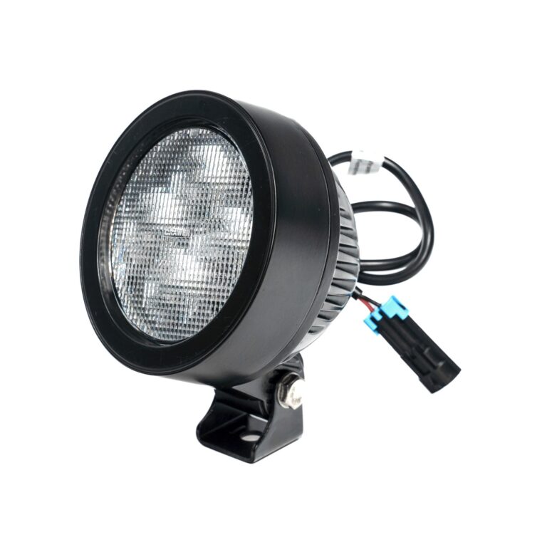 2 Phares Travail LED 60W 4 Pouces Ronds - 12V/24V/48V, Jaune, IP68, Pour Tracteur, Camion, Engin De Chantier - 13