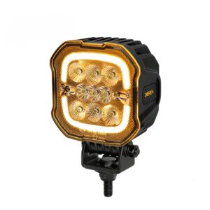 Phare de travail LED carré JAEREN 46W avec feu de position et gyrophare