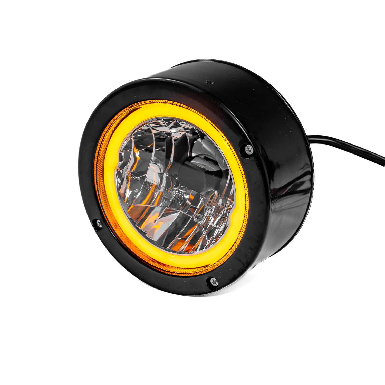 Phare LED Deutz-Fahr D-06 avec son anneau de position allumé en ambre